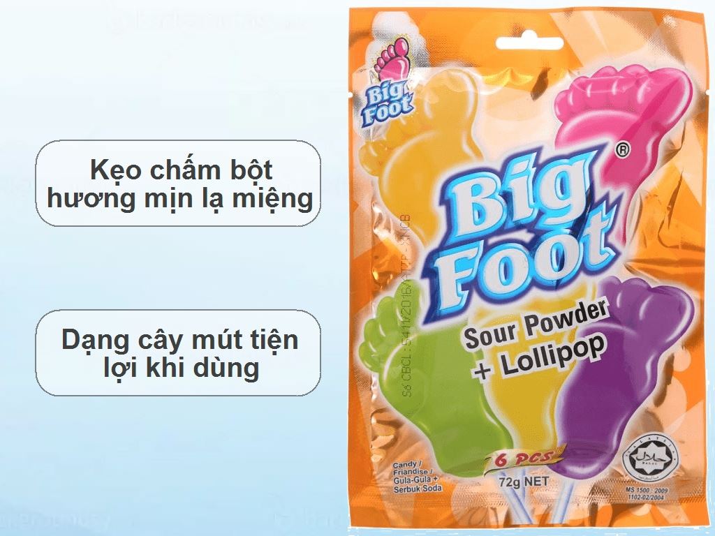 Kẹo bàn chân Big Foot (6 que)
