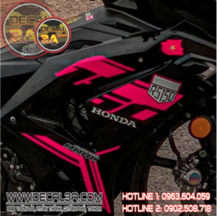 Winner V3 RSX 150 removable decal rose Black