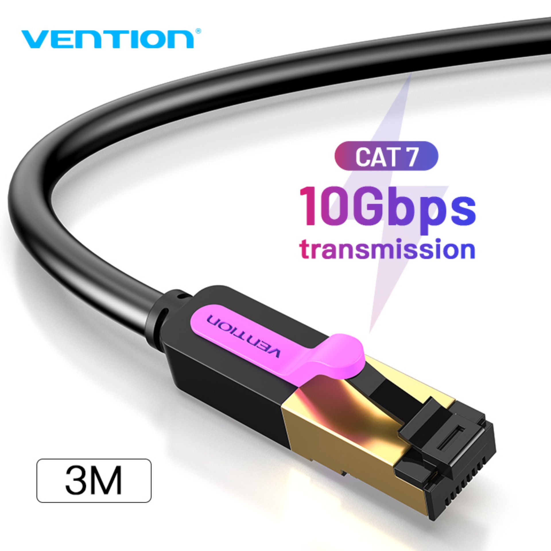 Vention Ethernet Cable Cat7 RJ45 Lan Cable SSTP Network Internet 10m 15m Patch Cord Cable for PC Router Laptop Cable Ethernet