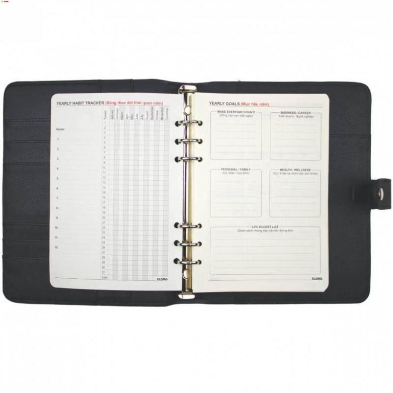 -Sổ kẹp còng kế hoạch Kelvin Planner A5; MS: 662 [Klong]