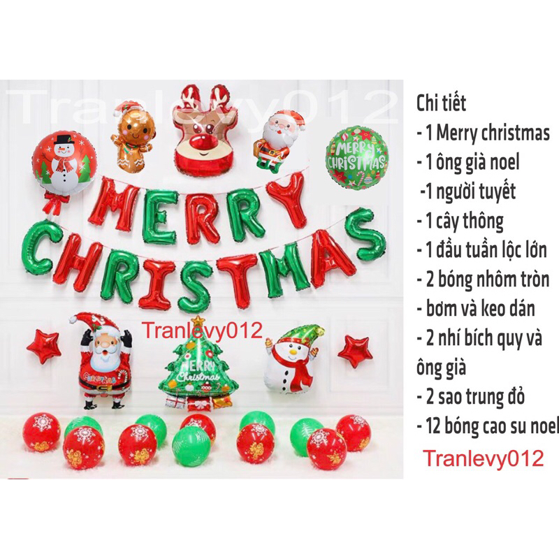 Sét bóng trang trí noel