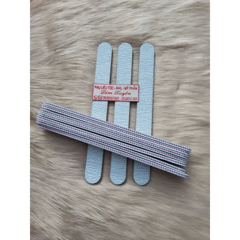 Dũa OPI bản thẳng dày 100/180 set 10 cây, chà móng bột, chà móng gel, phao mịn chà móng nhanh, tiết kiệm thời gian