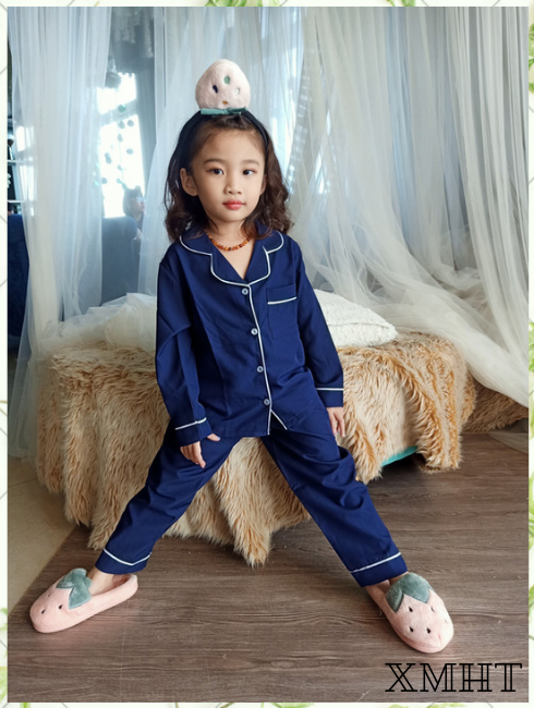 đồ bộ mặc nhà cho bé vải phi lụa mờ ( không bóng) 193