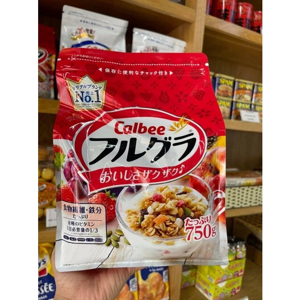 ngũ cốc calbee đỏ nhật bản 750g