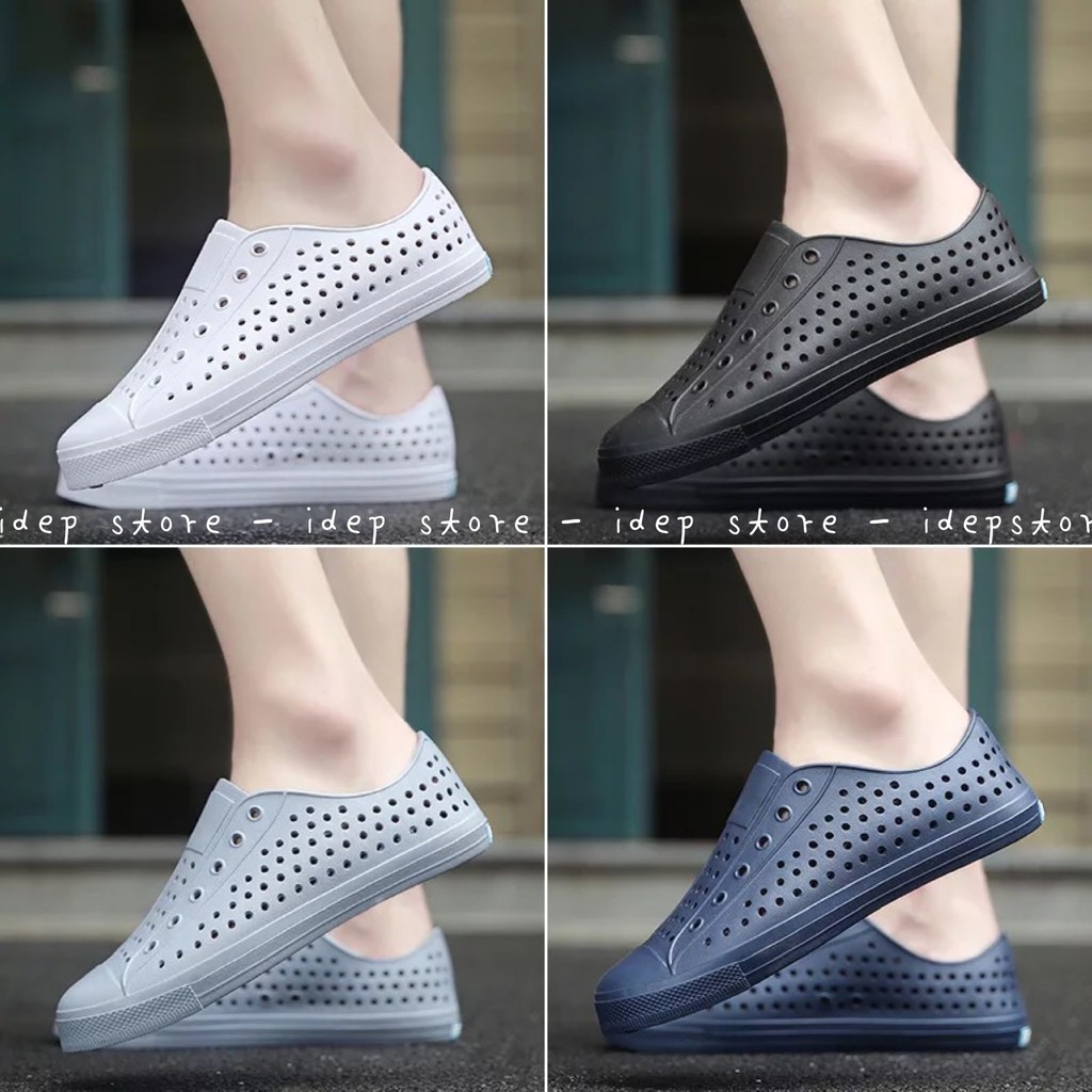 Giày nhựa lười lỗ nam đi mưa GL025 siêu nhẹ siêu mềm Maipy
