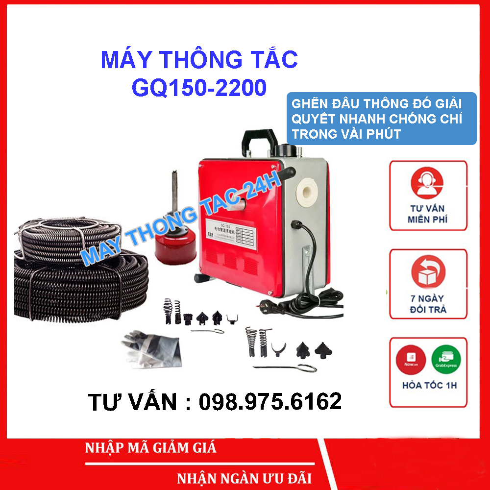 MÁY THÔNG CỐNG LÒ XO GQ150-2200W