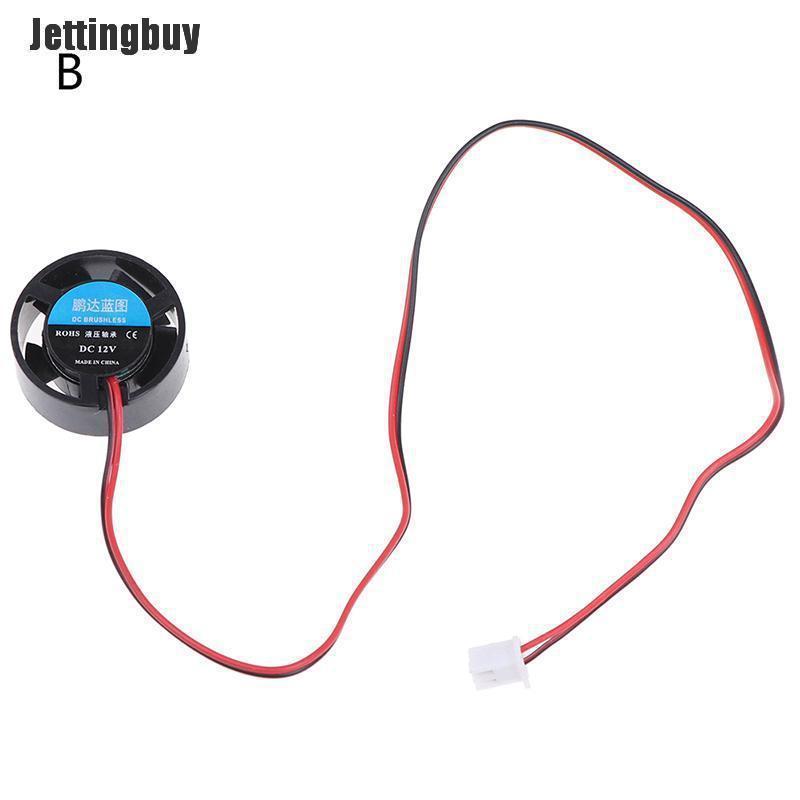 Jettingbuy 25.5x10mm 5V 9V 12V 24V Round Mini Cooling Fan for LED Lamps Computer Radiator
