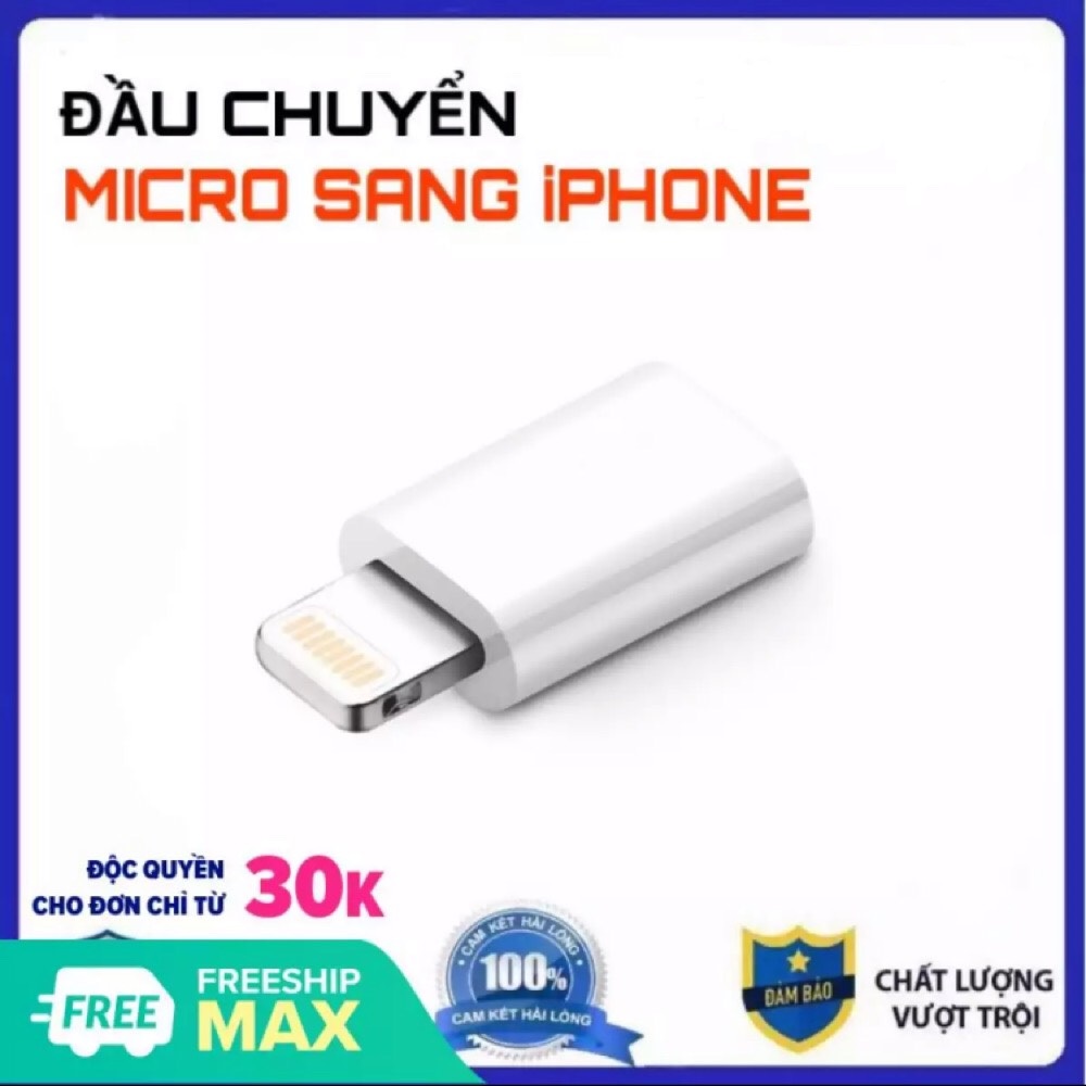 Đầu chuyển Micro USB sang Lightning