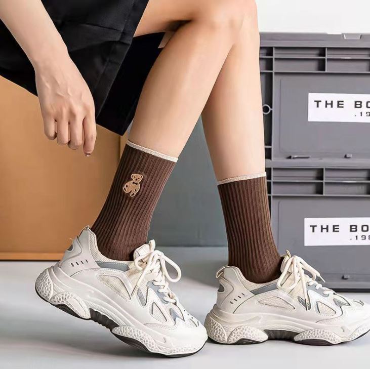 Set 5 Đôi Tất Vớ Nữ Cao Cổ Gấu Ms.Coffe