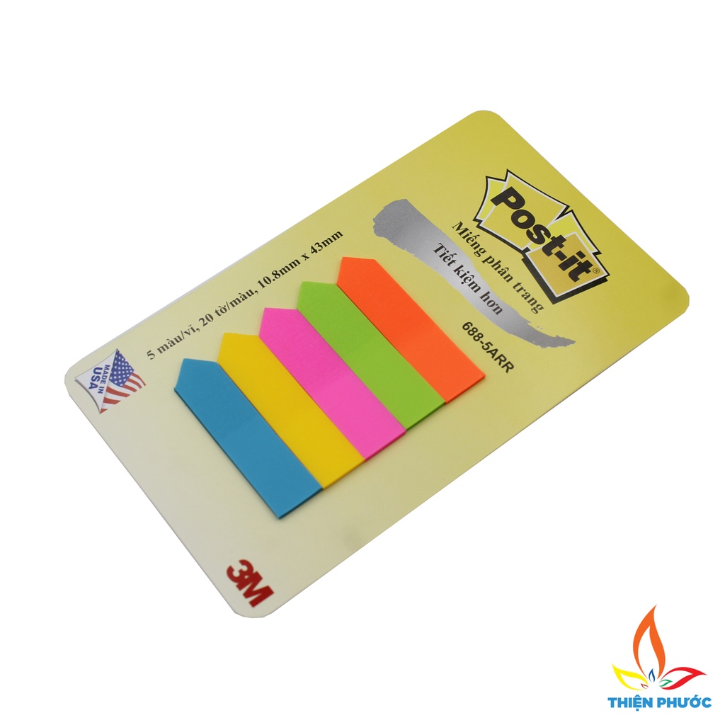 Note Paper 5 Colors Plastic Post It 3m Sukado Note3M