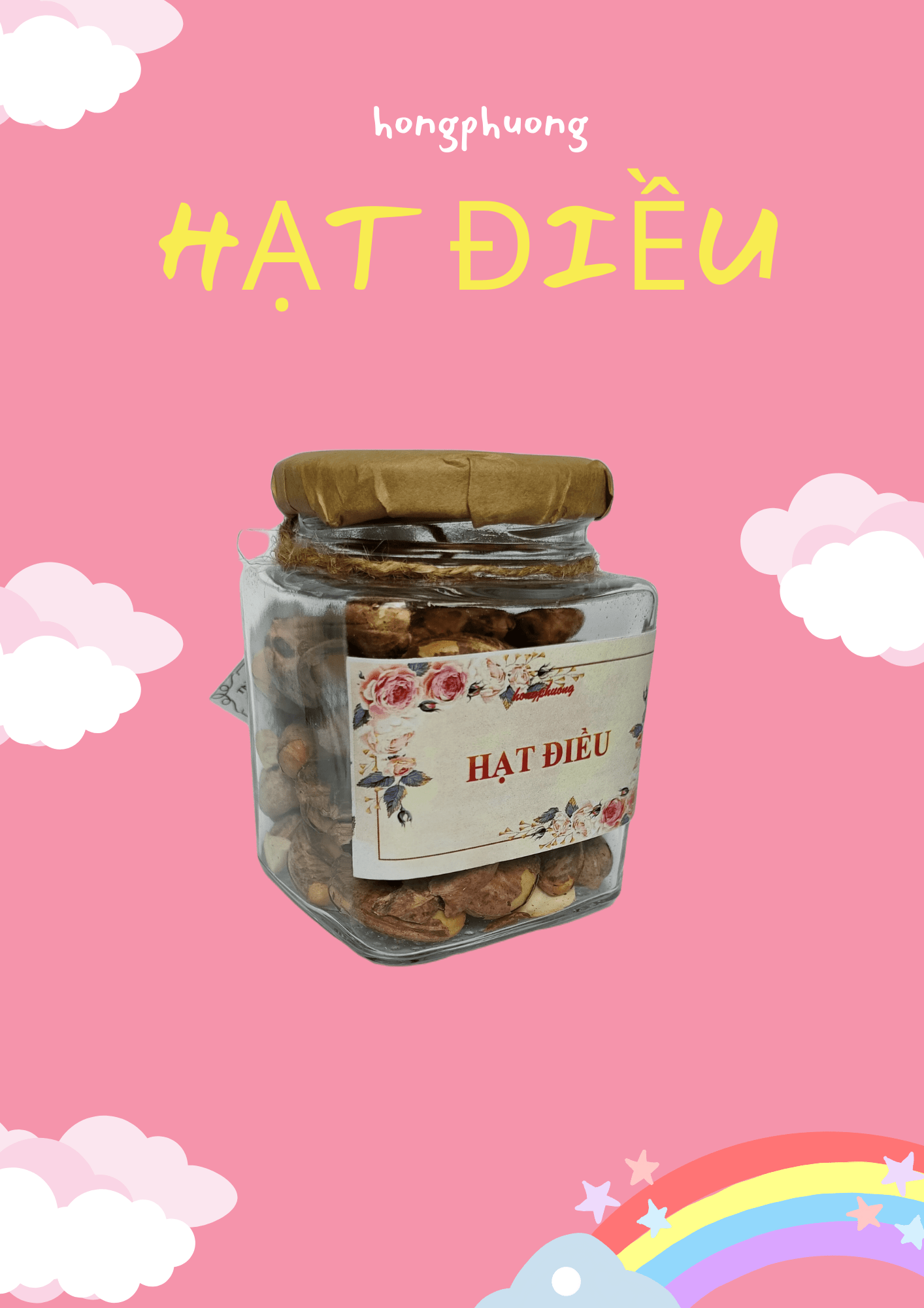 HẠT ĐIỀU VỎ LỤA (Hủ Thủy Tinh)