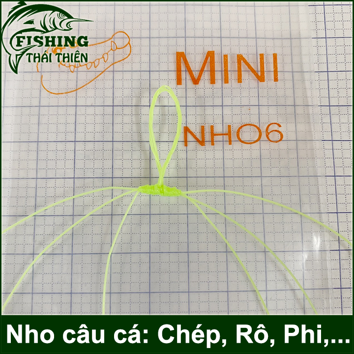 [HCM]Chùm nho 6 lưỡi Mini câu cá chép cá rô phi