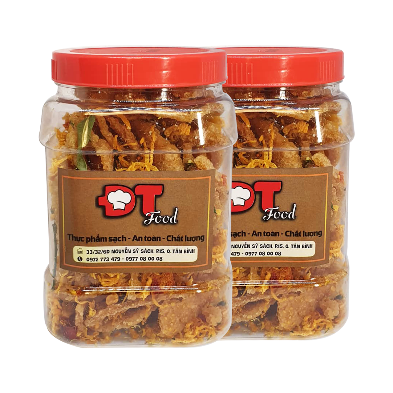 (Combo 1kg) 2 Hũ Cơm Cháy Lắc Khô Gà Siêu Ngon