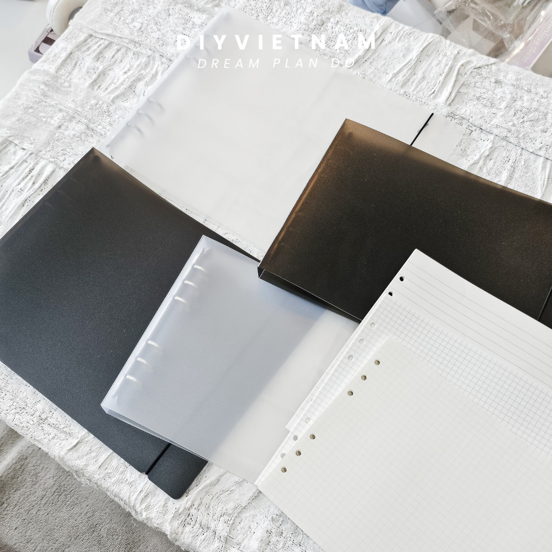 [HCM]PLANNER NHỰA CỨNG A4/B5 NGANG 6 LỖ