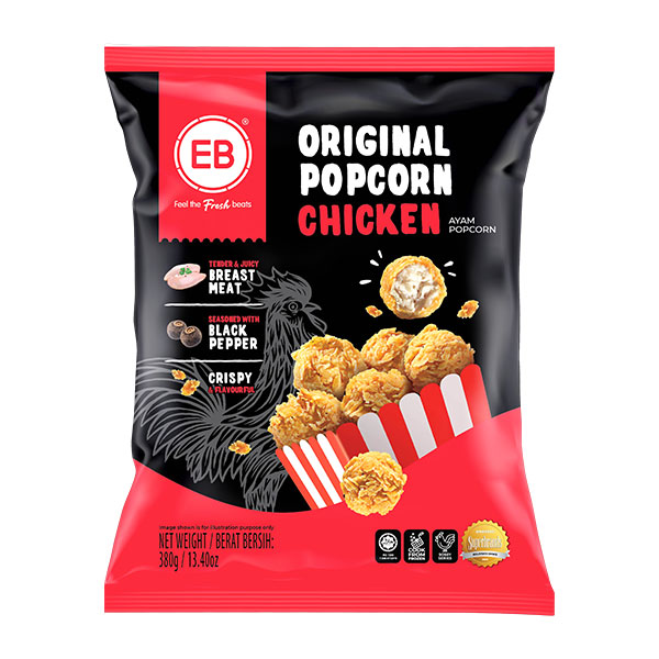 Gà Viên Popcorn 2 Vị EB Malaysia 380g