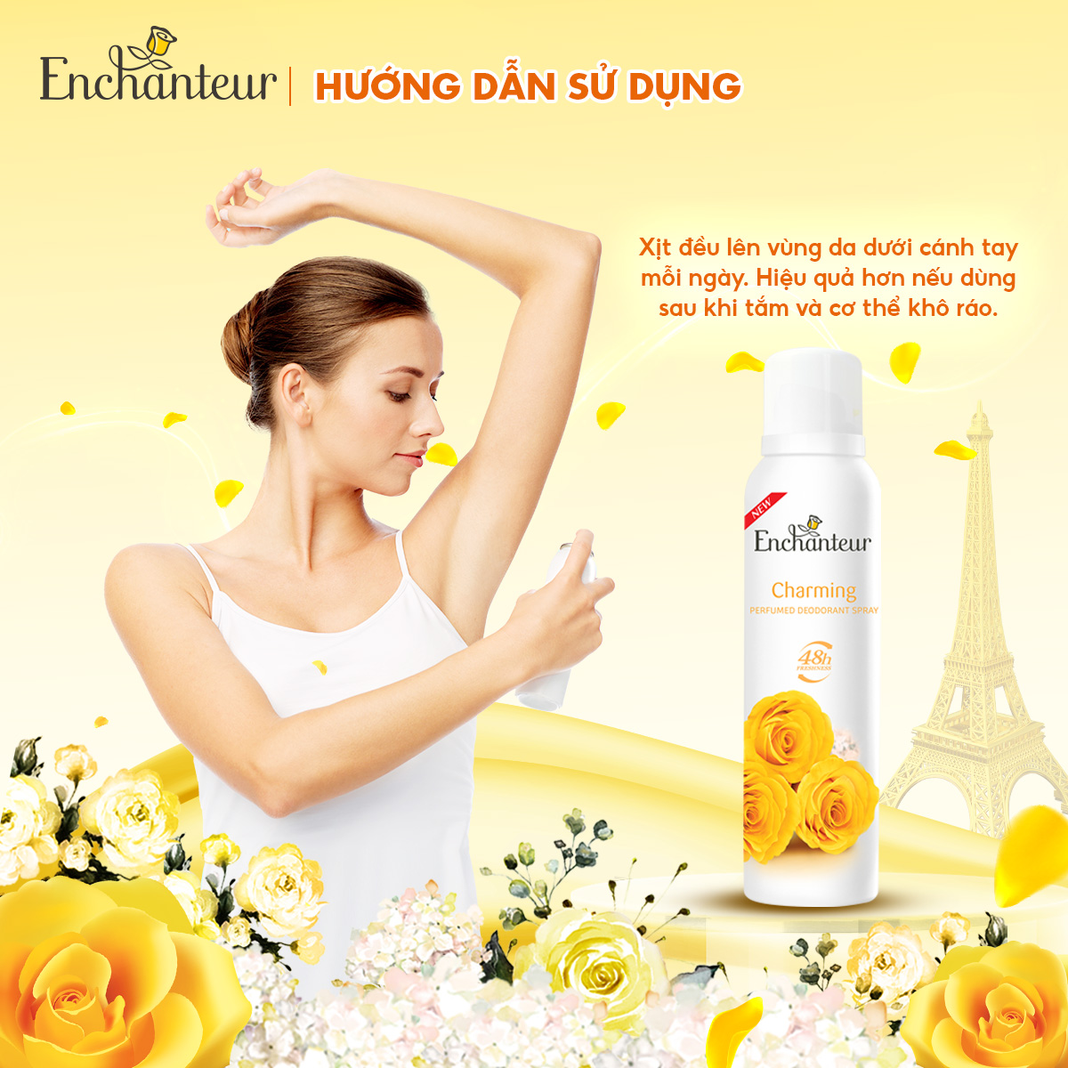 Combo 3 Xịt Khử mùi Charming và Sensation 150ml/Chai