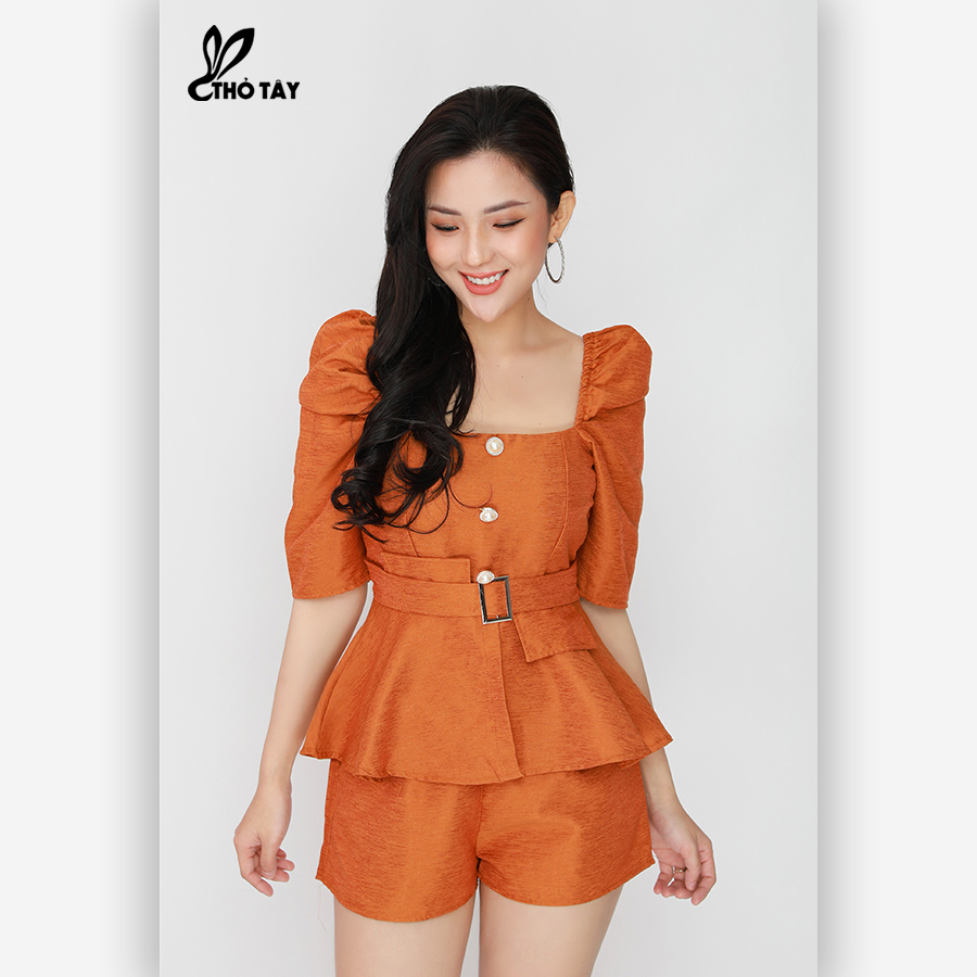 Set Bộ Nữ Áo Kiểu Peplum - THỎ TÂY S305B49