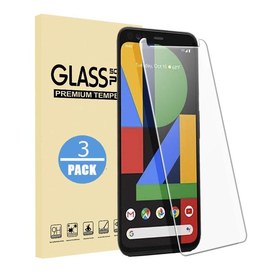 Kính cường lực trong suốt cho Google Pixel 4 (Kèm miếng lau)