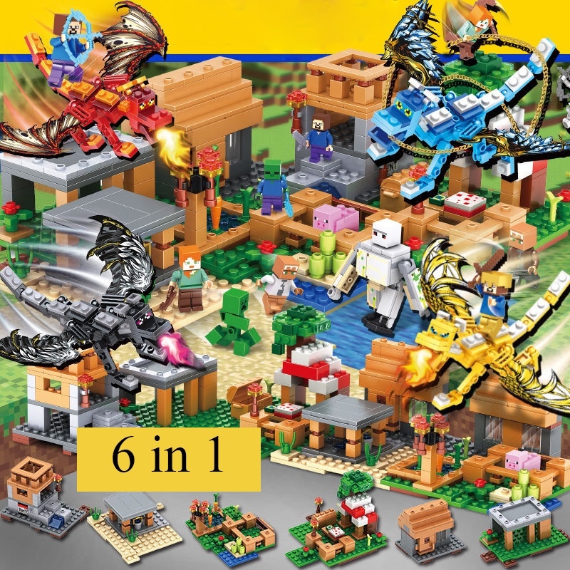Đồ chơi lắp ráp❖♠¤  [Mã 12LSSALE giảm 100  đơn 50k] Bộ Đồ Chơi Lắp Ráp Lego Minecraft Cho Bé