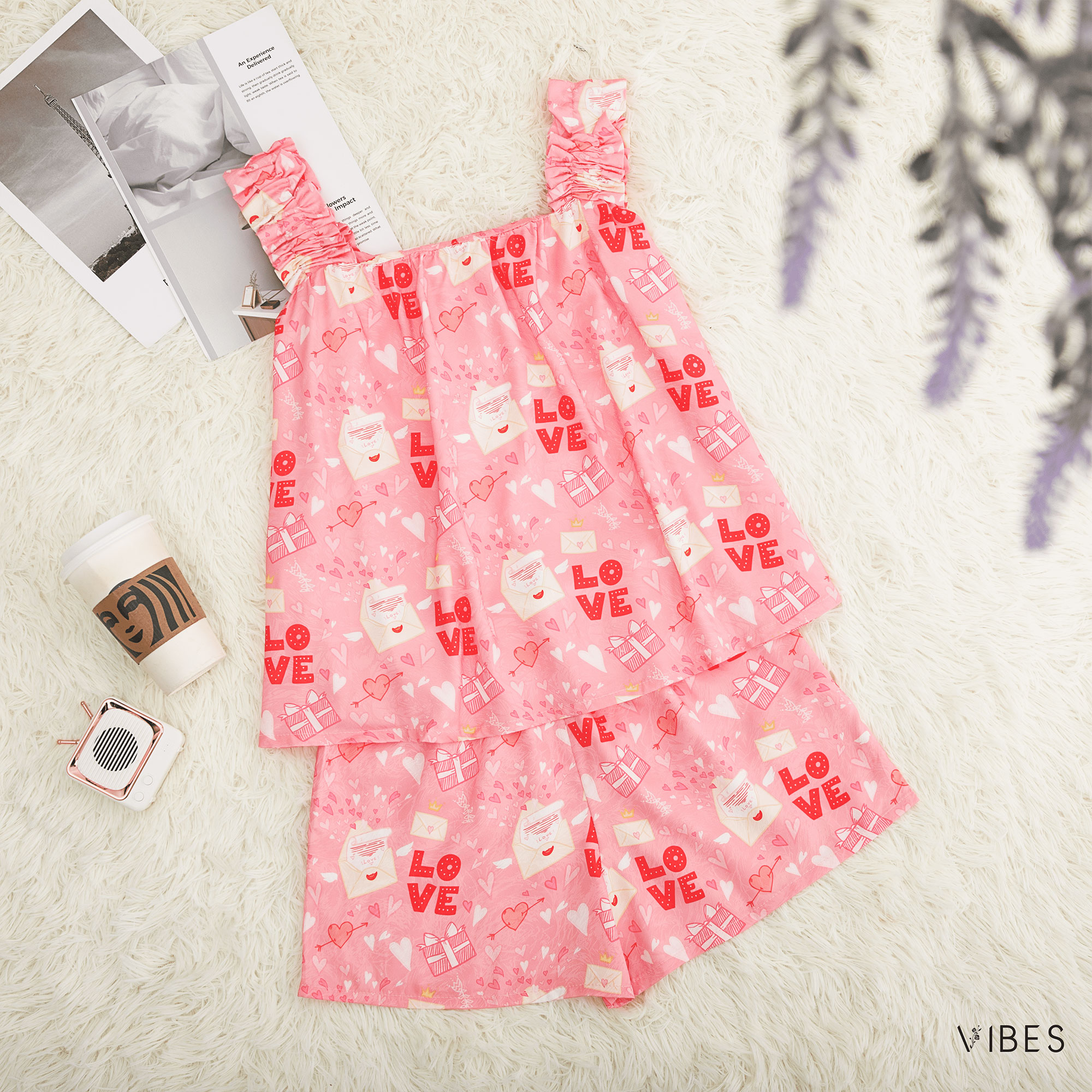 VIBES Đồ bộ 2 dây bản to Lovely Straps Set