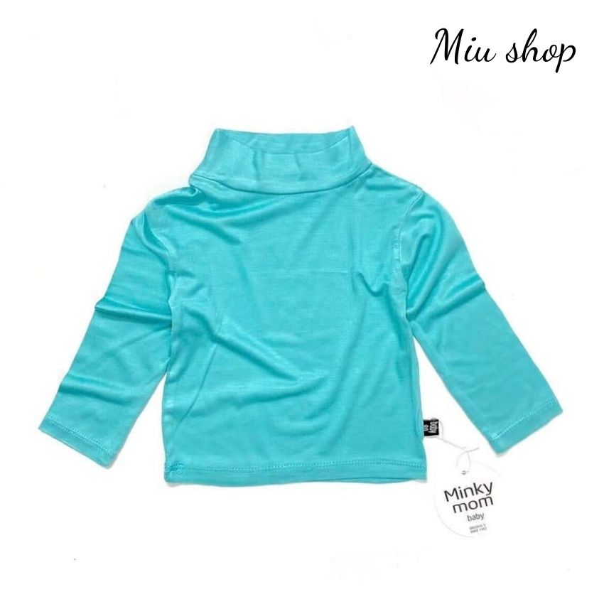 Áo Thun Giữ Nhiệt MINKYMOM Cổ 3 Phân Giữ Ấm  Cho Bé(8-16kg)