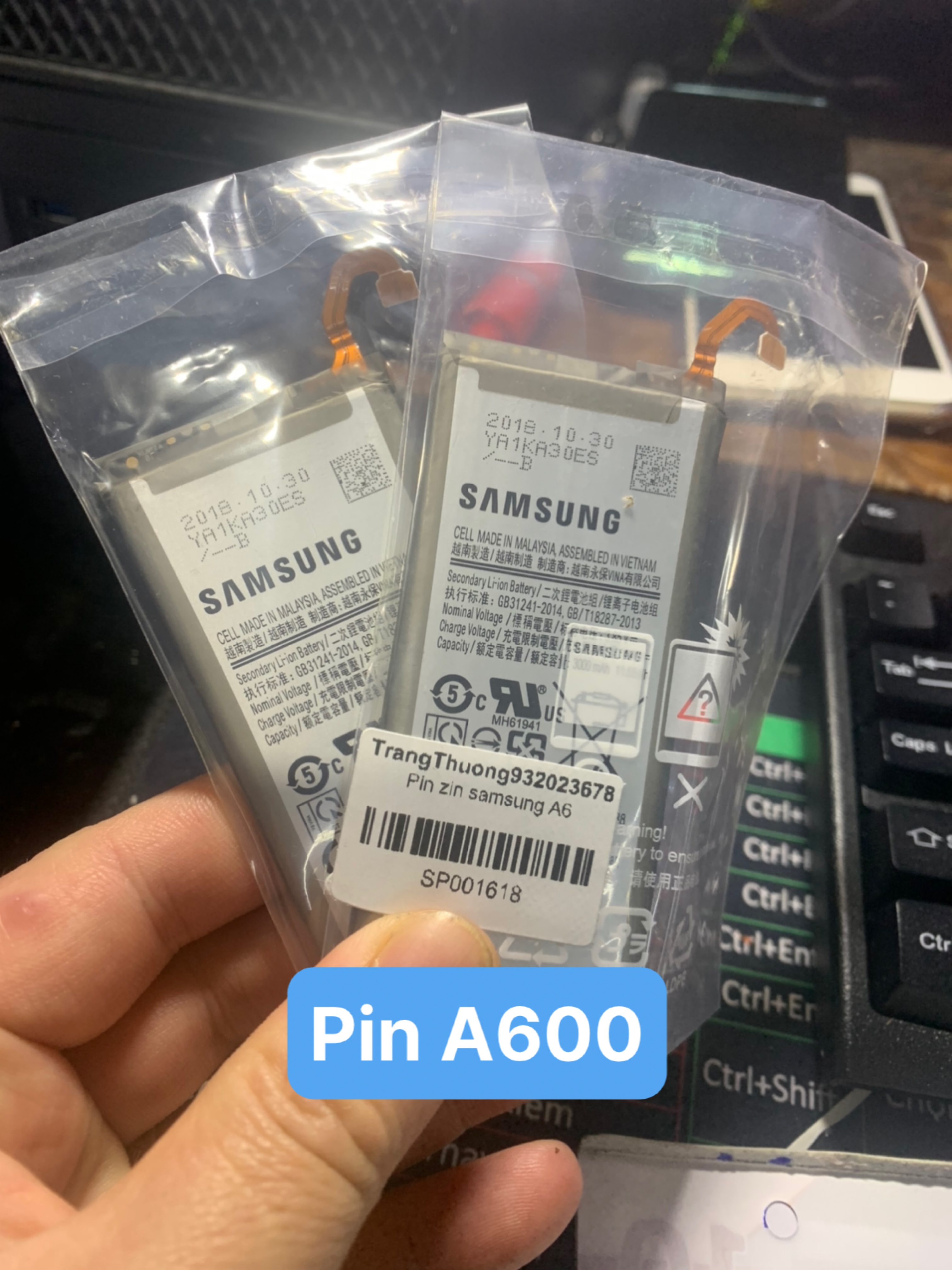 Pin zin samsung EB-BJ800ABE : Galaxy J6 - 2018 (J600) / A6 - 2018 - (A600)
