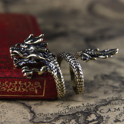 Dragon ring men personality retro Dragon wear well-free