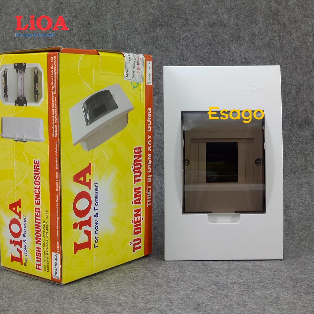 Tủ điện âm tường LiOA chứa 2 cầu dao đôi hoặc 4 cầu dao đơn