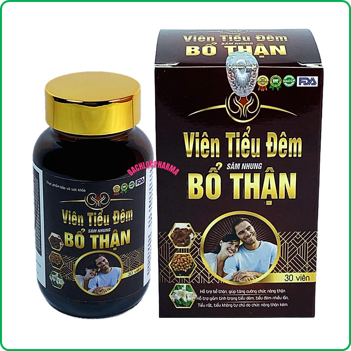 Viên Tiểu Đêm Sâm Nhung Bổ Thận – Giúp Bổ Thận, Giảm Tiểu Đêm, Tiểu Rắt, Tiểu Không Tự Chủ-hộp 30 viên