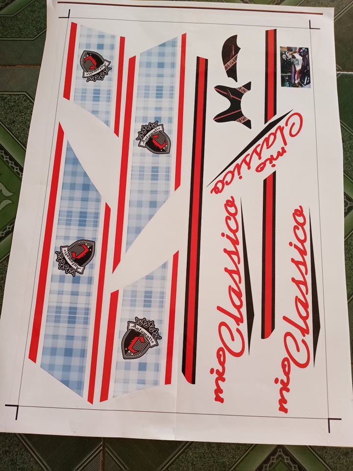 tem rời mio classico, decal 3 lớp