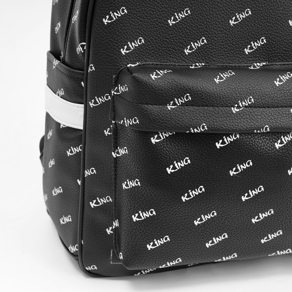 [FREESHIP MAX] Balo Da Backpack Unisex Chống Nước Balo Backpack King 2-Màu Đen king