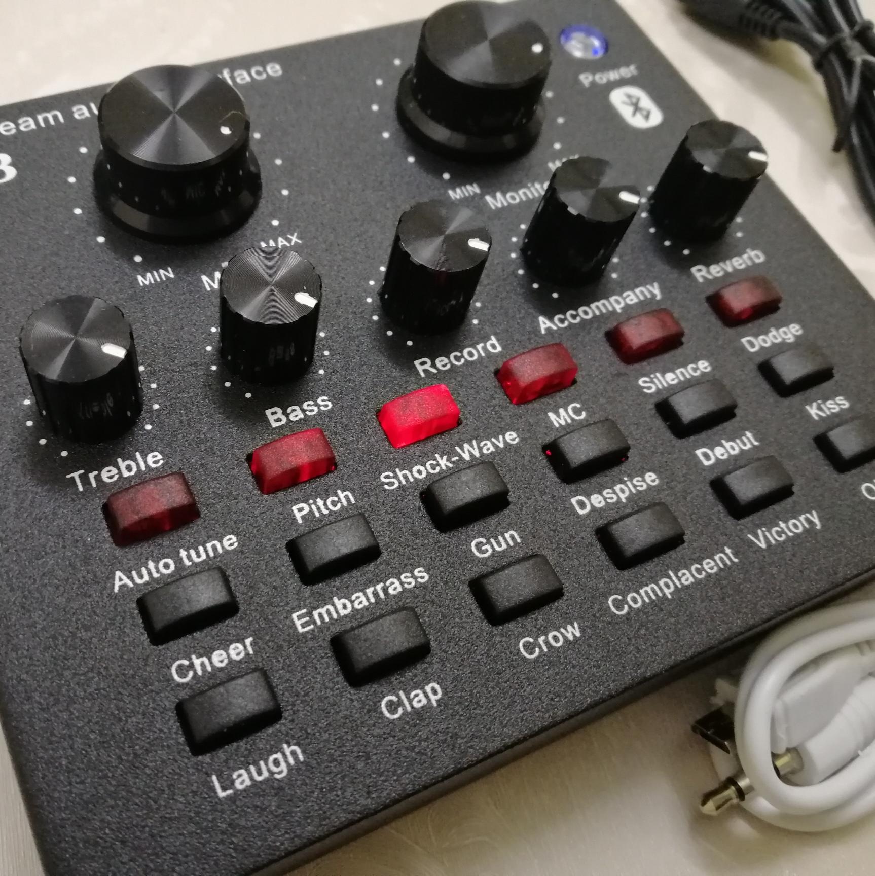 COMBO THU ÂM LIVE STREAM SOUND CARD V8 BLUETOOTH MICRO S220