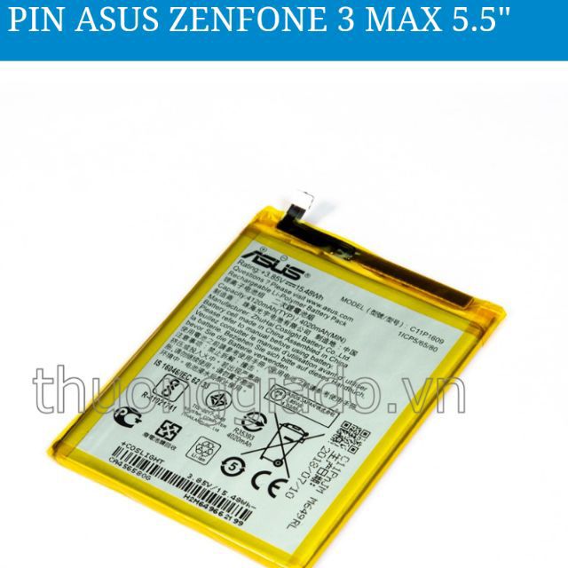 Pin Asus Zenfone 3 Max 5.5 Zc553Kl , X00Dd Xịn Bảo Hành 6 Tháng Đổi Mới