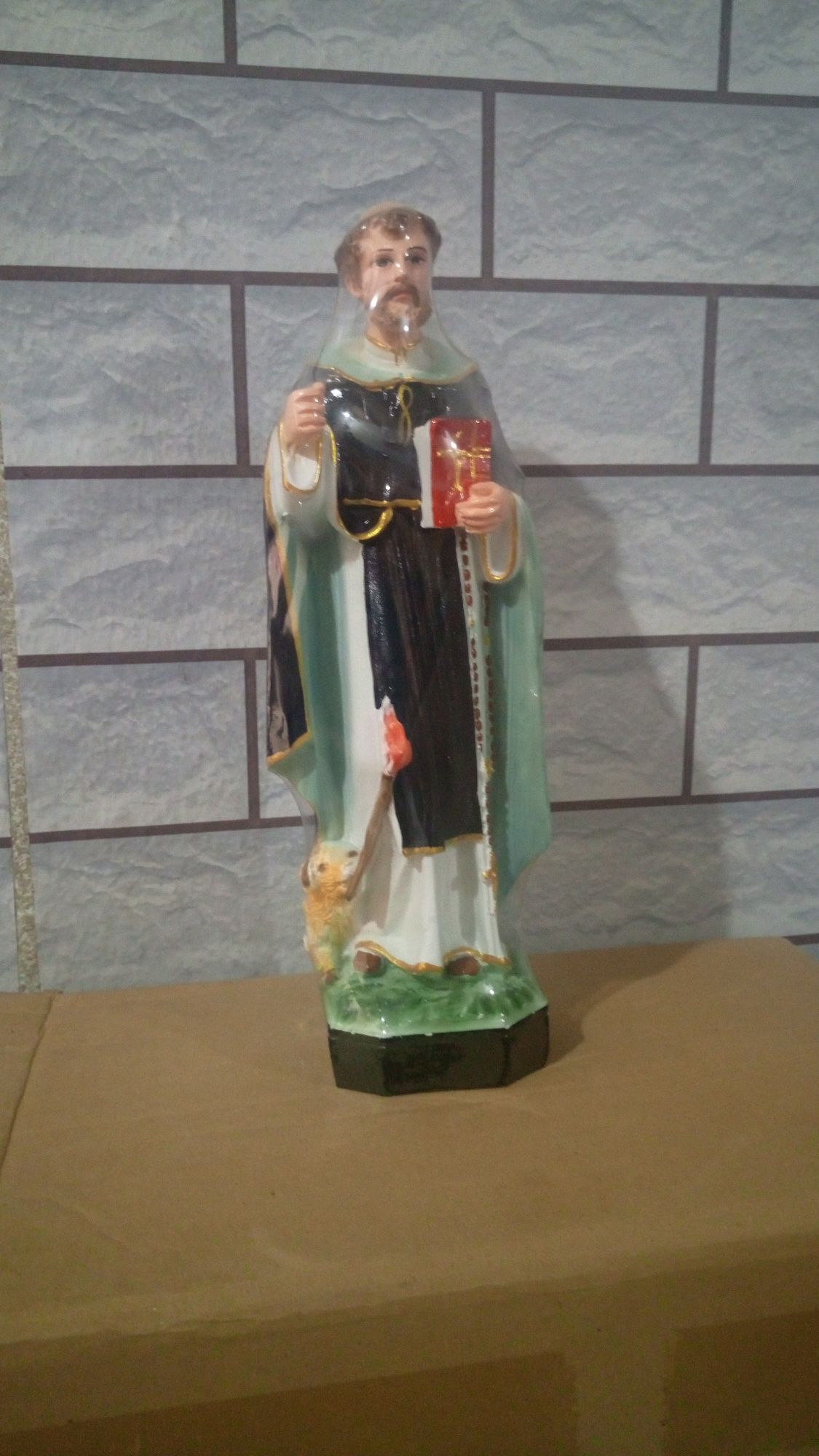 Tượng Thánh Đa Minh cao 30 cm