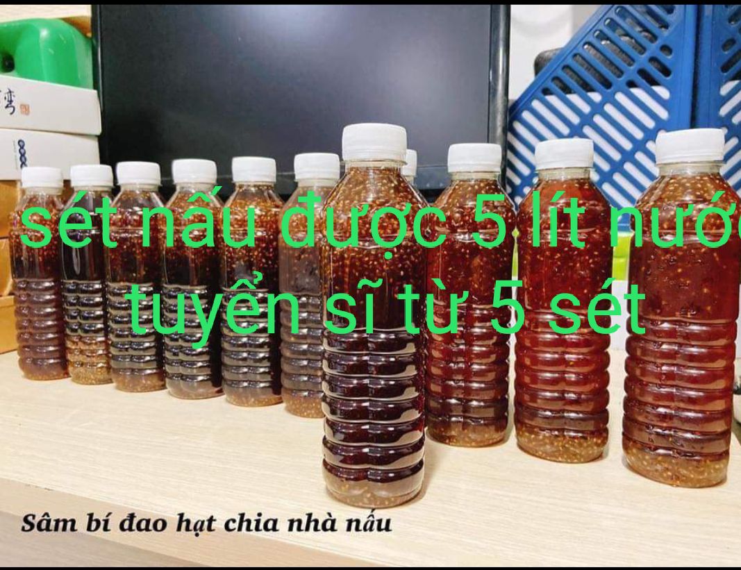 combo 7 sét sâm bí đao bông cúc hạt chia