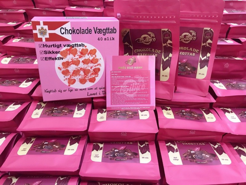 [HỘP 40 VIÊN] Kẹo socola giảm cân Đan Mạch thần thánh hộp màu Hồng - Cam kết hàng chính hãng cao cấp