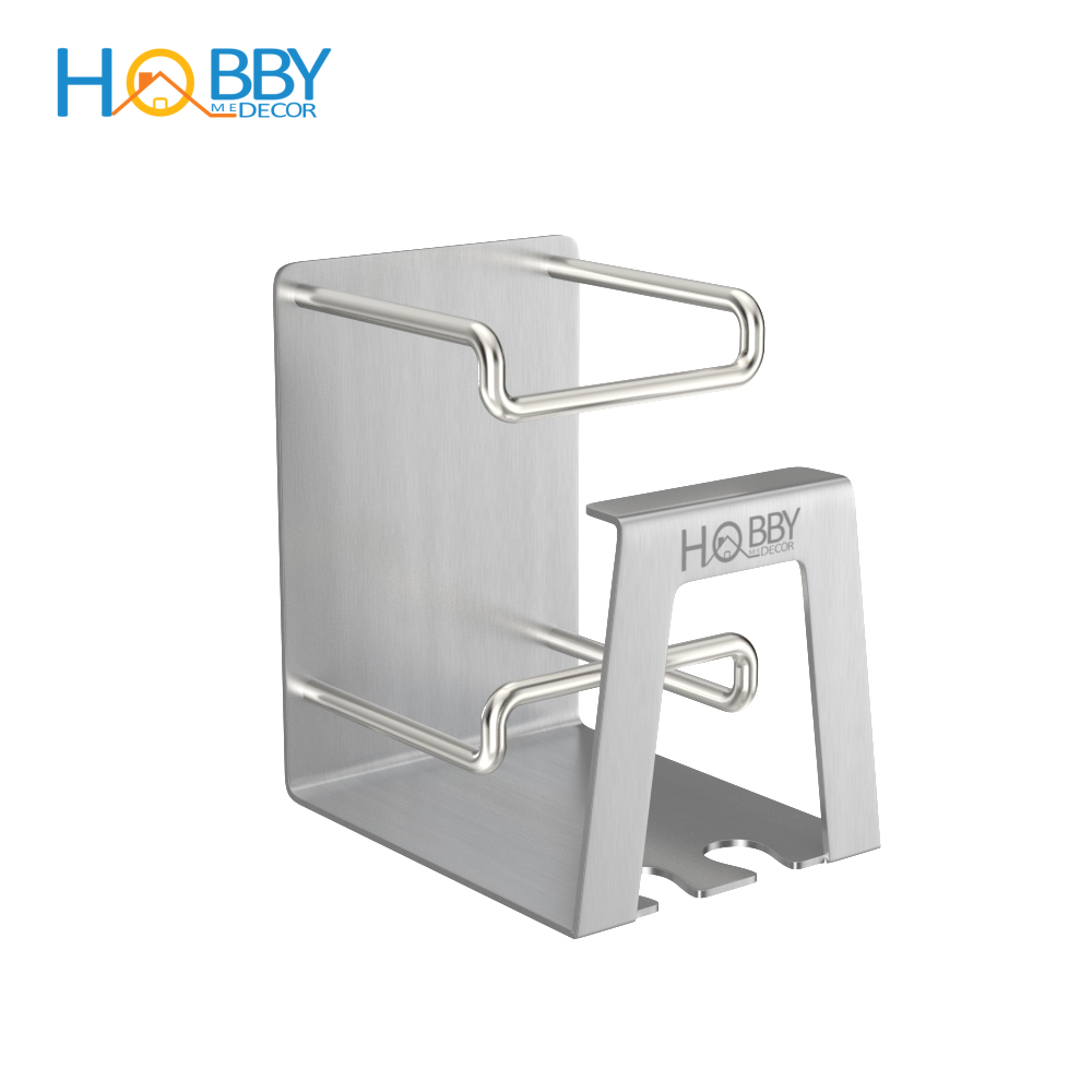 Kệ để bàn chải kem đánh răng dán tường inox 304 Hobby home decor KBC31