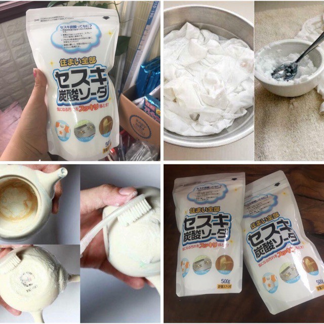 Bột baking soda Sesuki 500g (tẩy trắng) Rocket Hàng Nhật Chính Hãng