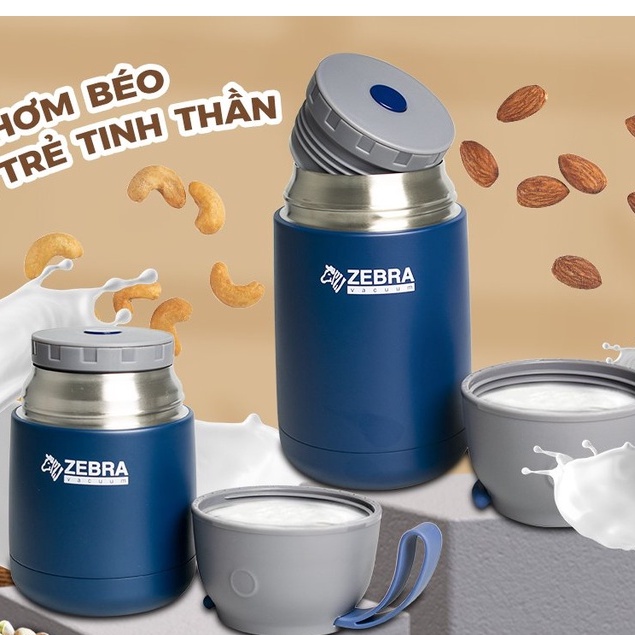 Bình ủ cháo giữ nhiệt zebra thái lan 450ml-inox 304 - 123005