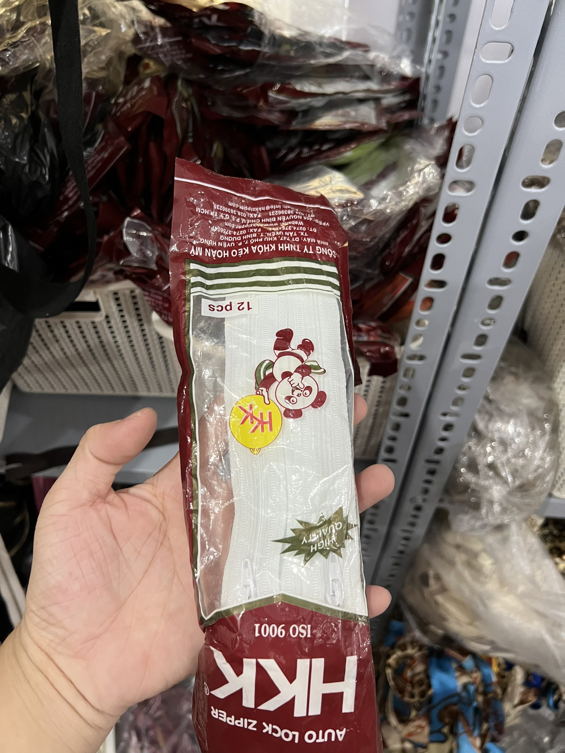 Dây Kéo Nhựa 18cm làm túi xách