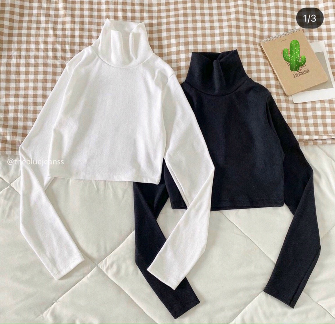 ÁO THUN CROPTOP CỔ LỌ