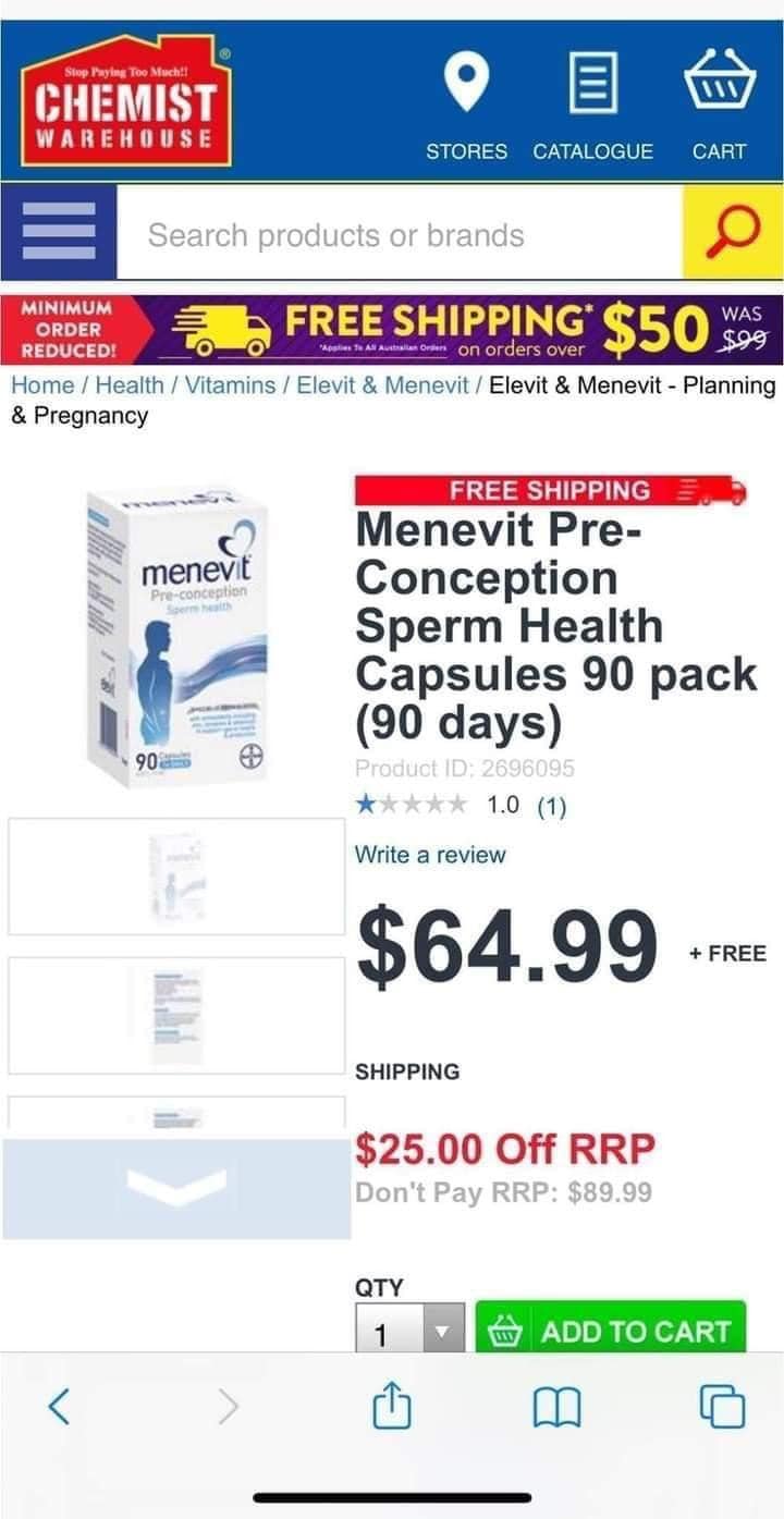 Menevit Úc 90 viên