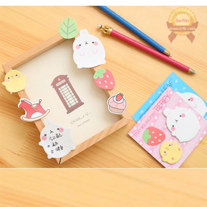 Combo 2 Bộ Giấy nhớ thỏ molang 3 mẫu – Giấy note ghi chú
