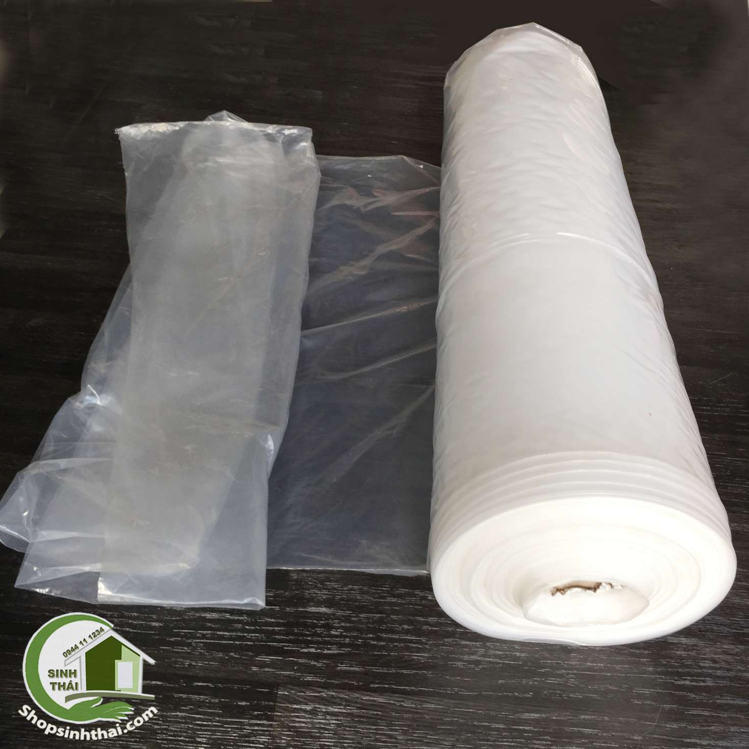 1 mét Tấm màng nylon ( ni lông ) màng nhựa dày 2 lớp che mưa, che nhà kính, phủ mái nhà, che đồ, che phủ công trình - khổ 1m