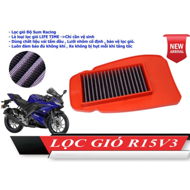 Lọc gió độ YAMAHA R15 V3 nhập MALAY