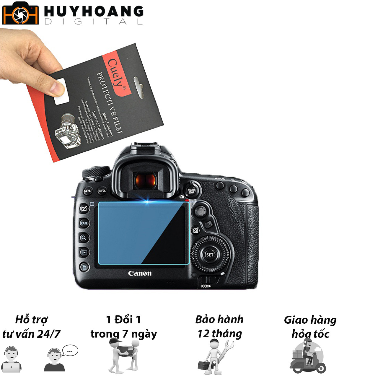Kính cường lực cho máy ảnh Canon ( đủ loại)