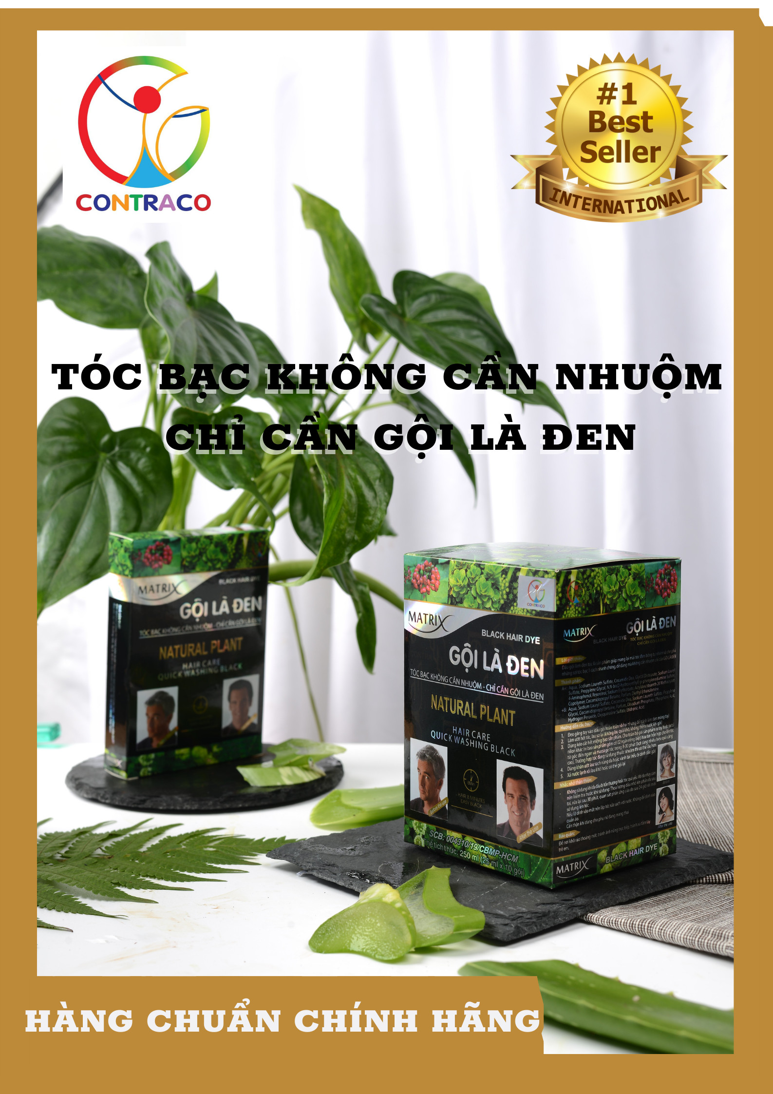 Dầu gội phủ bạc gội là đen tóc cấp tốc Matrix gói 25ml -  Contra Cosmetics