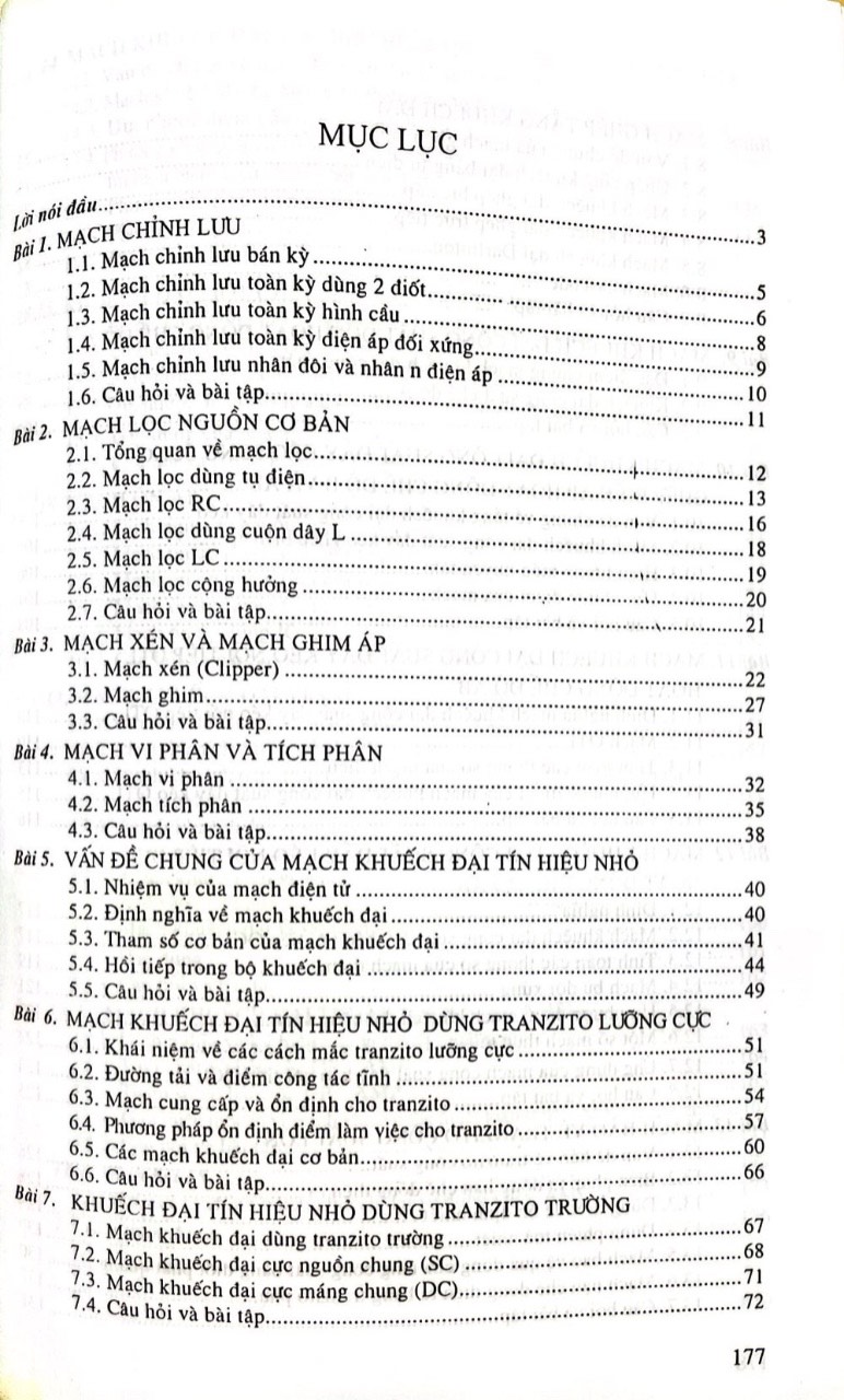 Kỹ Thuật Mạch ĐIện Tử I