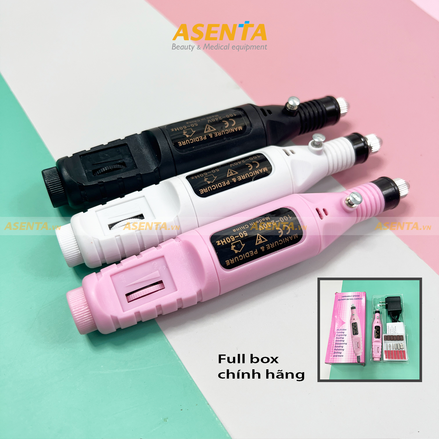 Máy mài móng nail mini, máy mài móng mini cầm tay mini Asenta (Chính hãng)