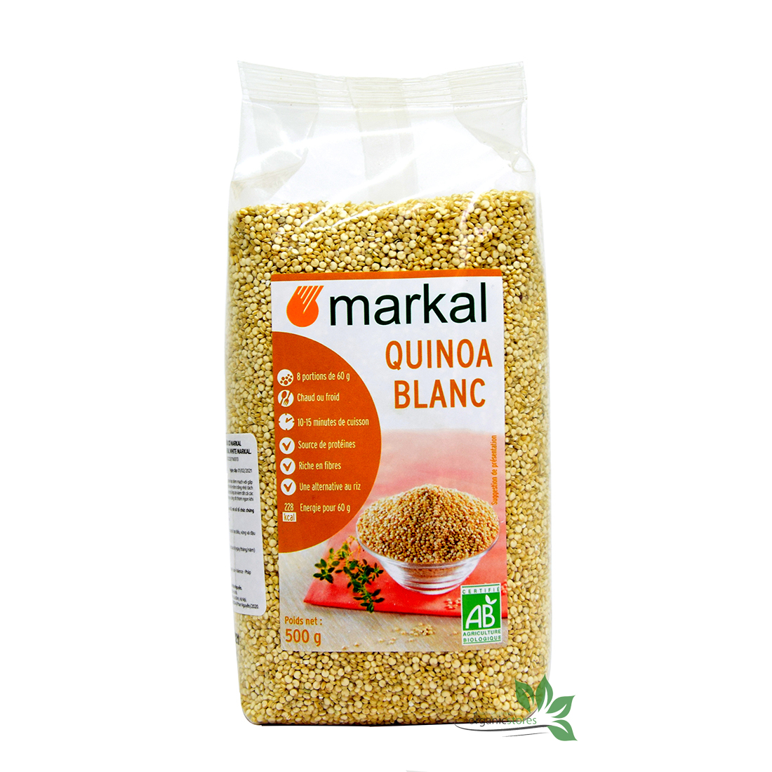 Hạt diêm mạch quinoa trắng hữu cơ Markal/Davert
